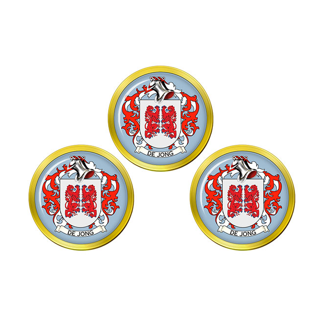 de Jong (Netherlands) Coat of Arms Golf Ball Markers