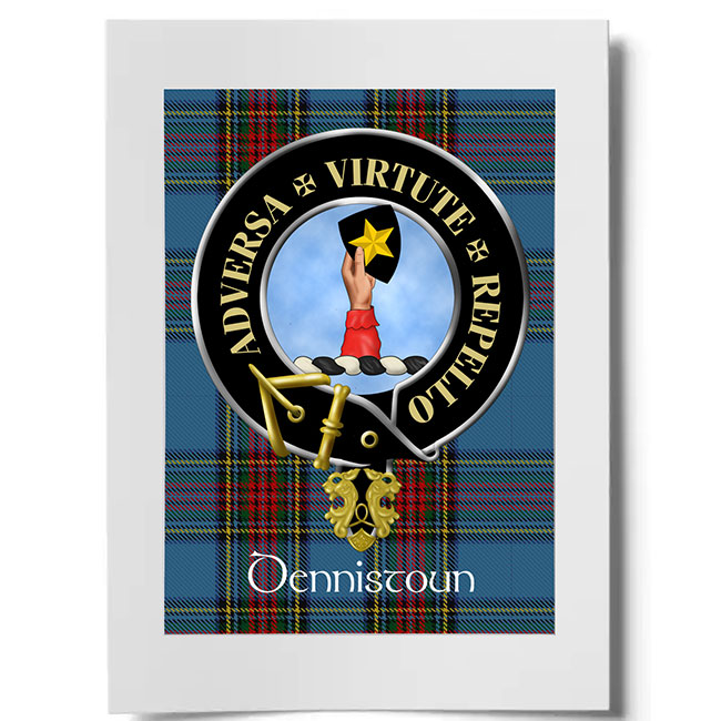 Dennistoun Scottish Clan Crest Ready to Frame Print