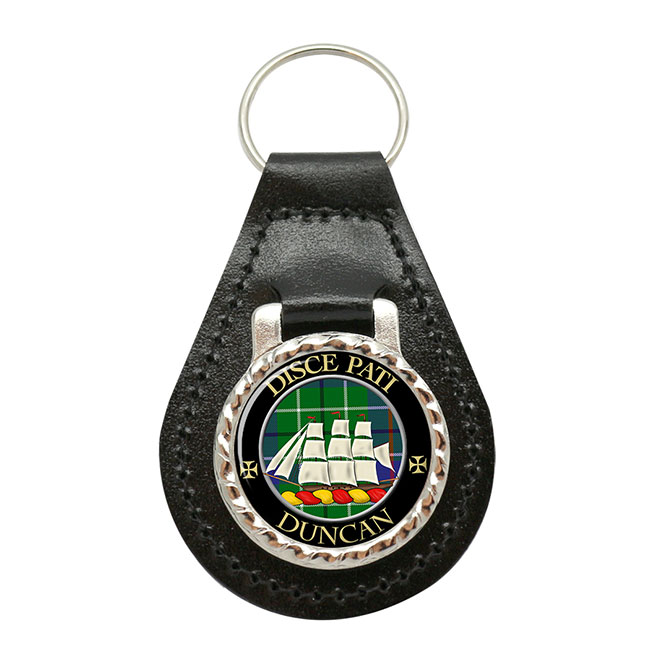 Duncan Scottish Clan Crest Leather Key Fob