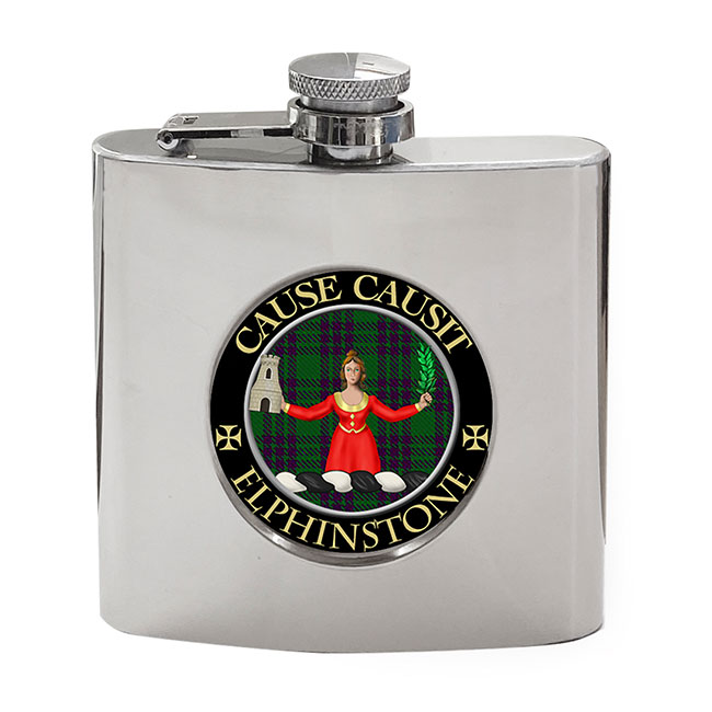 Elphinstone Scottish Clan Crest Hip Flask