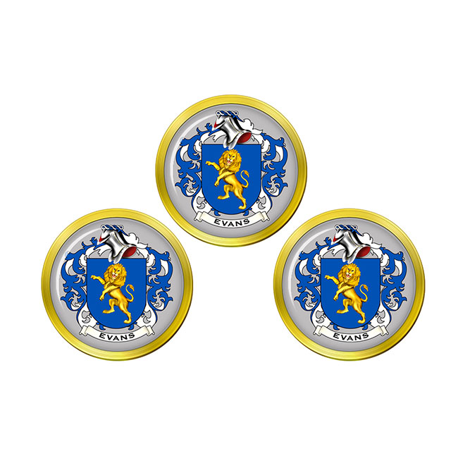 Evans (Wales) Coat of Arms Golf Ball Markers