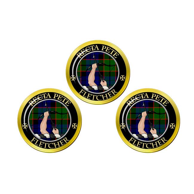 Fletcher of Dunans Scottish Clan Crest Golf Ball Markers