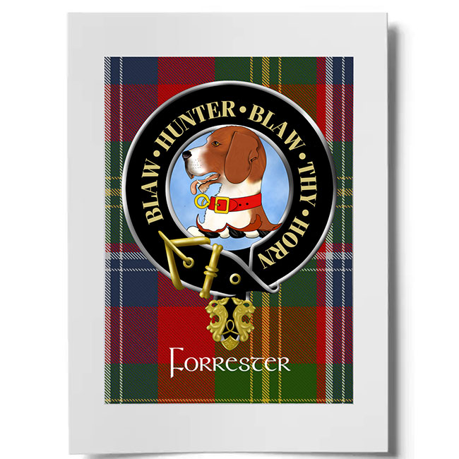 Forrester Scottish Clan Crest Ready to Frame Print