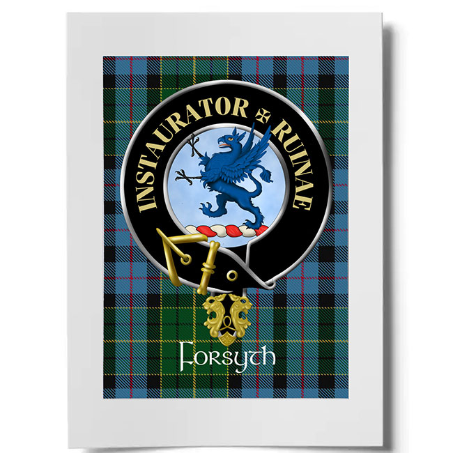 Forsyth Scottish Clan Crest Ready to Frame Print