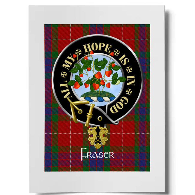 Fraser Scottish Clan Crest Ready to Frame Print