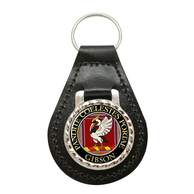 Gibson Scottish Clan Crest Leather Key Fob