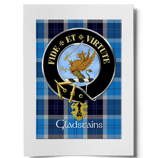 Gladstains Scottish Clan Crest Ready to Frame Print