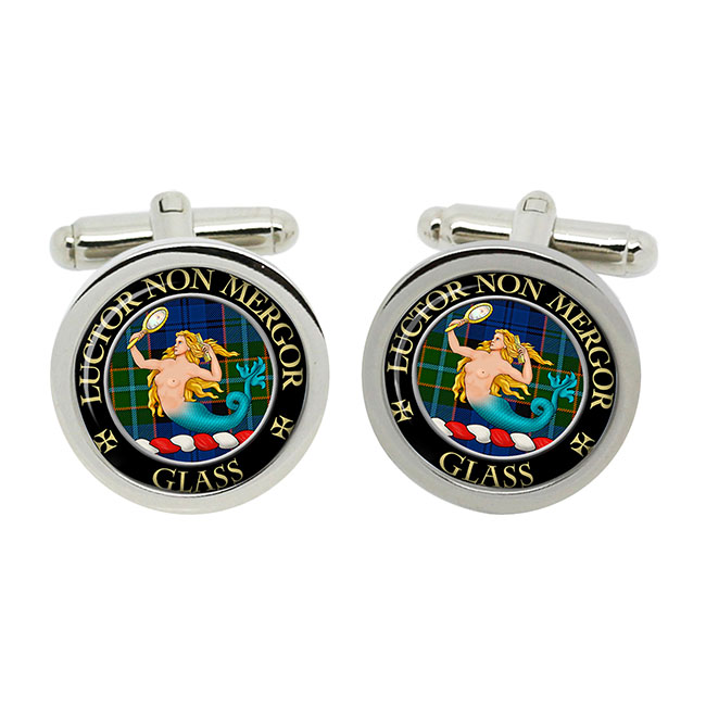 Glass Scottish Clan Crest Cufflinks