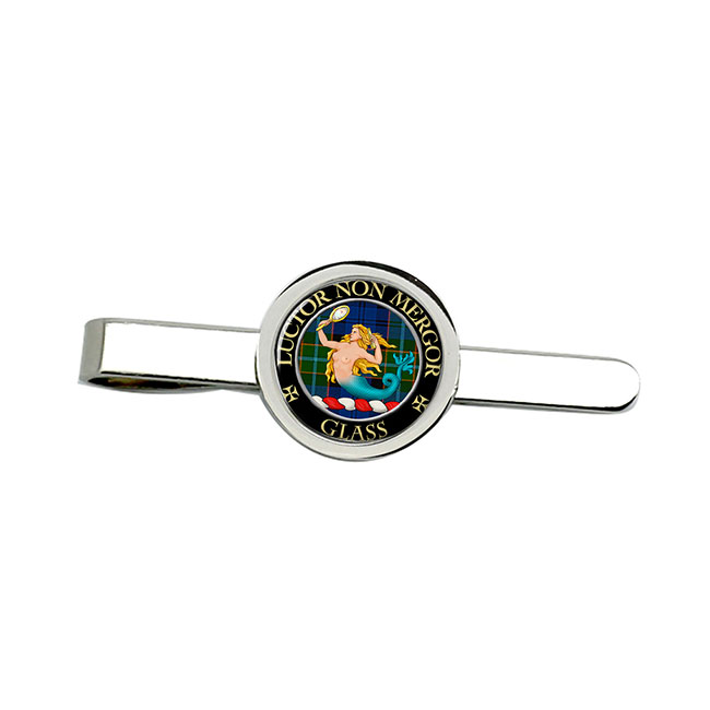 Glass Scottish Clan Crest Tie Clip