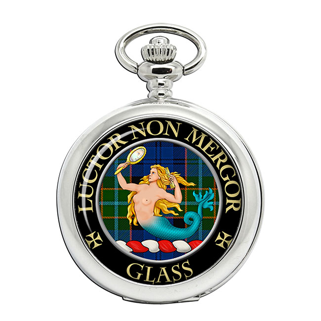 Glass Scottish Clan Crest Pocket Watch