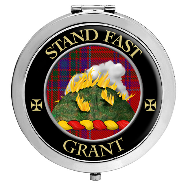 Grant (English Motto) Scottish Clan Crest Compact Mirror