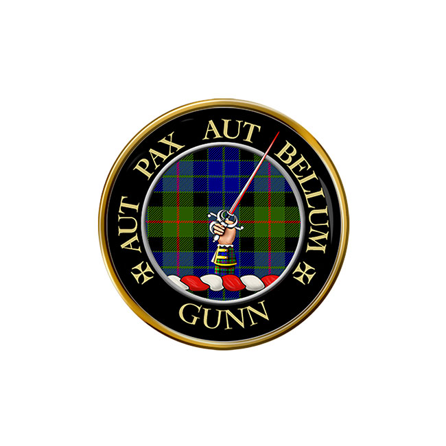 Gunn Scottish Clan Crest Pin Badge