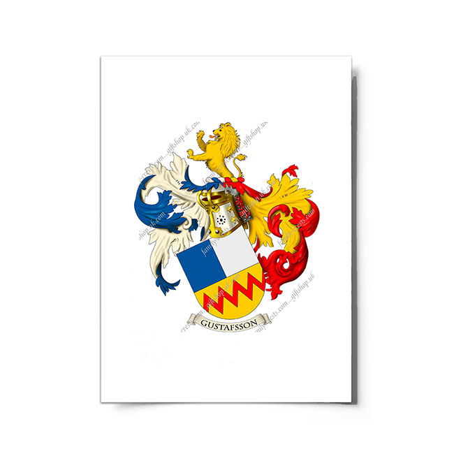 Gustafsson (Sweden) Coat of Arms Print