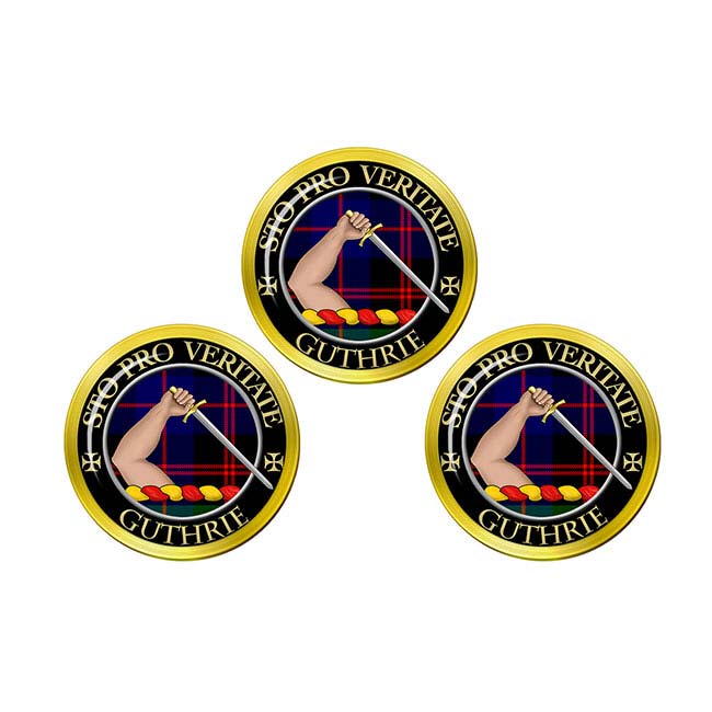 Guthrie Scottish Clan Crest Golf Ball Markers