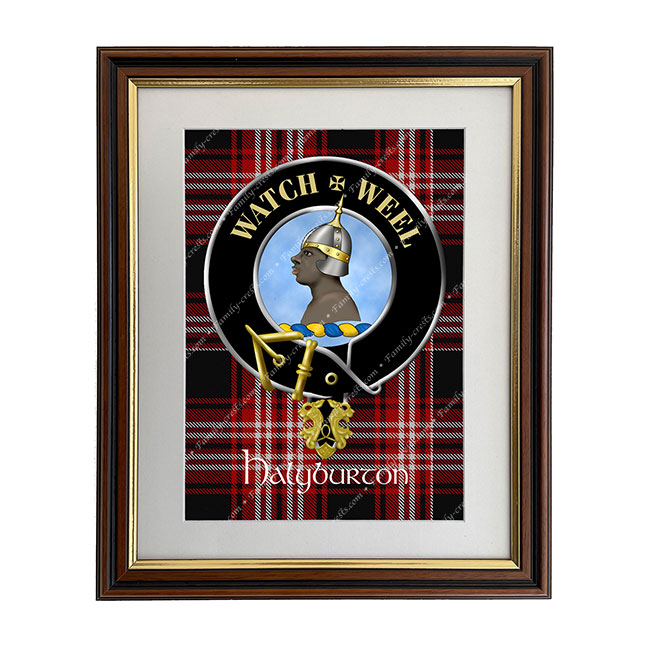 Halyburton Scottish Clan Crest Framed Print