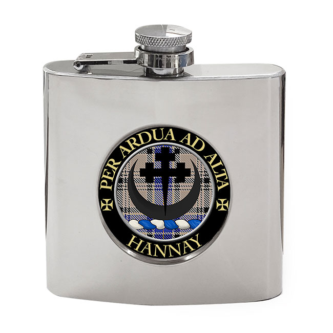 Hannay Scottish Clan Crest Hip Flask