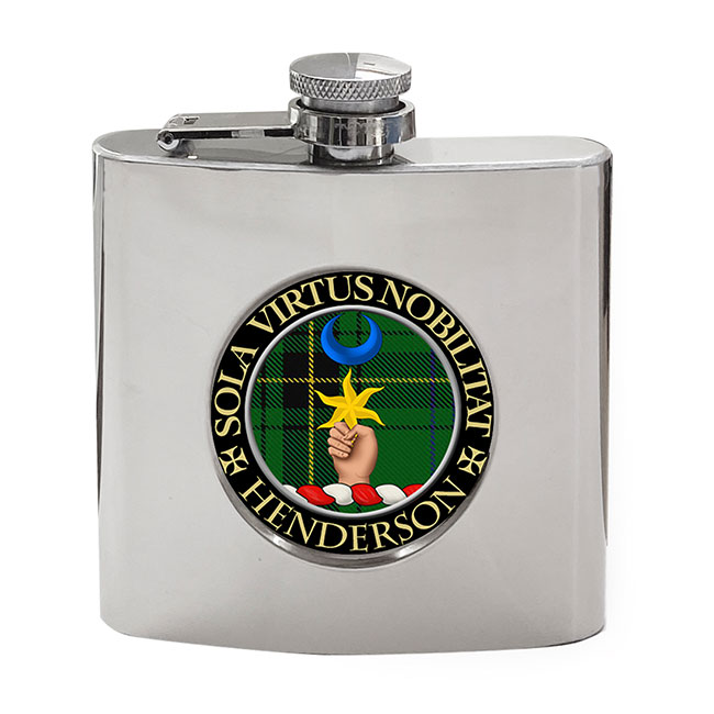 Henderson Scottish Clan Crest Hip Flask