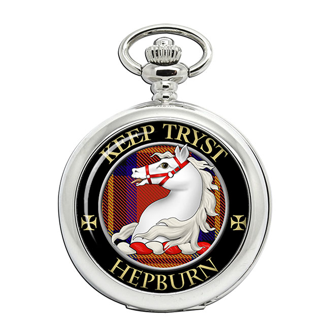 Hepburn Scottish Clan Crest Pocket Watch