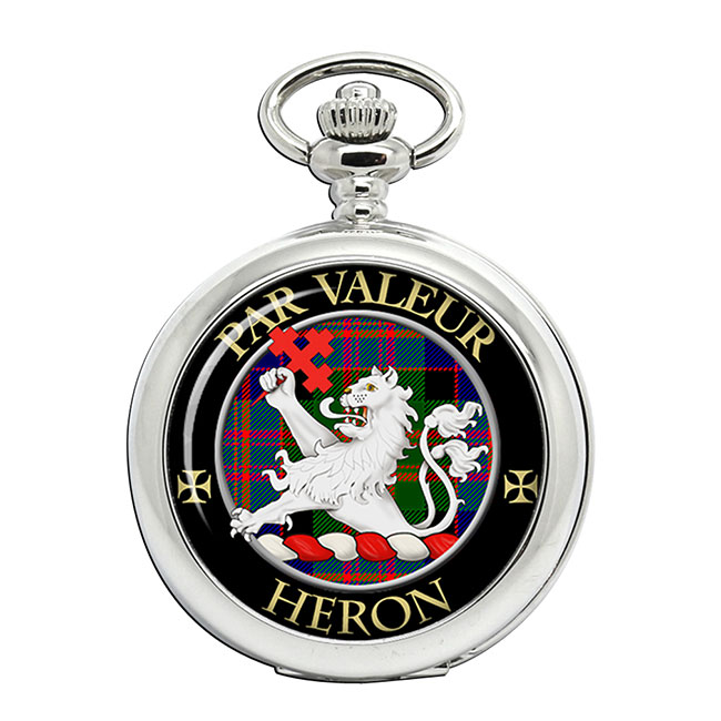 Heron Scottish Clan Crest Pocket Watch