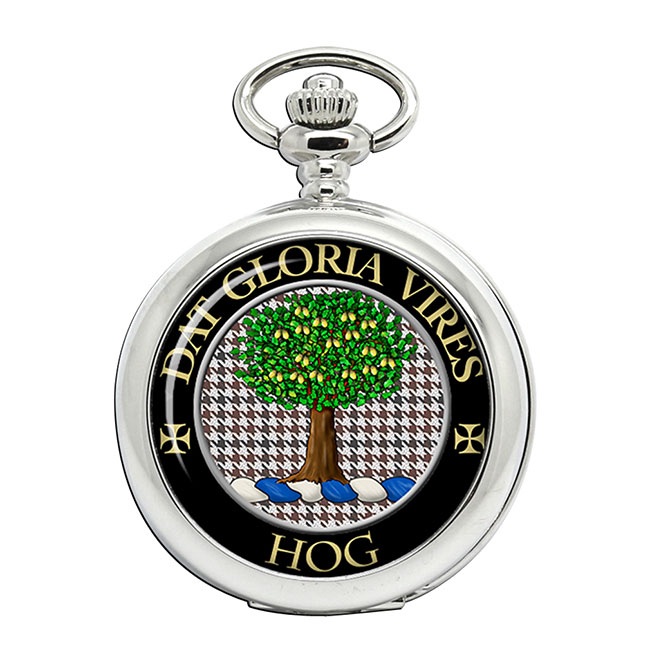 Hog Scottish Clan Crest Pocket Watch