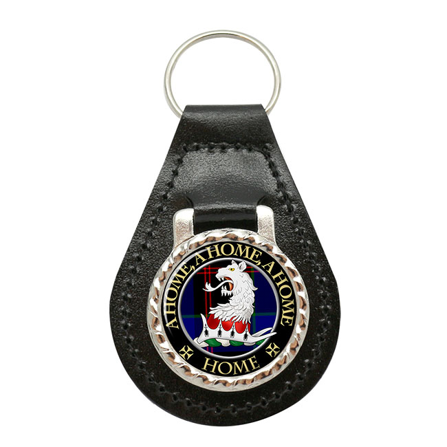 Home Scottish Clan Crest Leather Key Fob