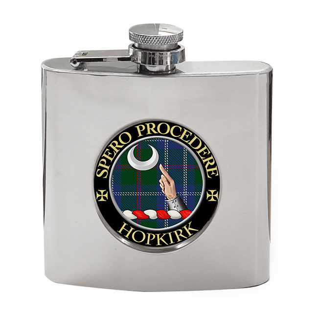 Hopkirk Scottish Clan Crest Hip Flask