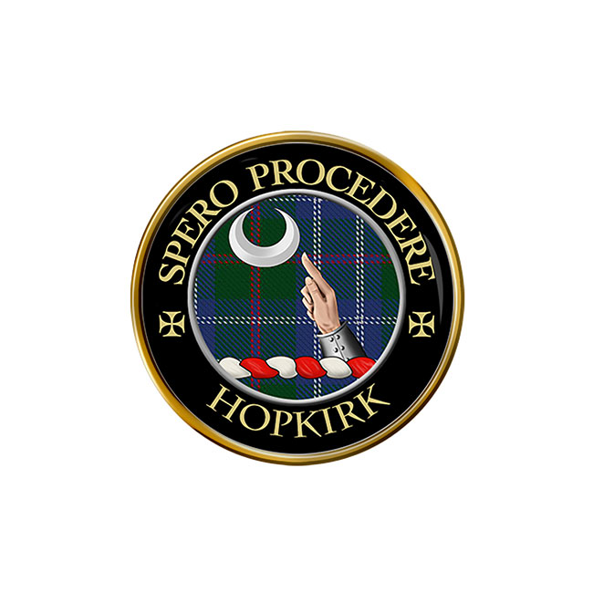Hopkirk Scottish Clan Crest Pin Badge