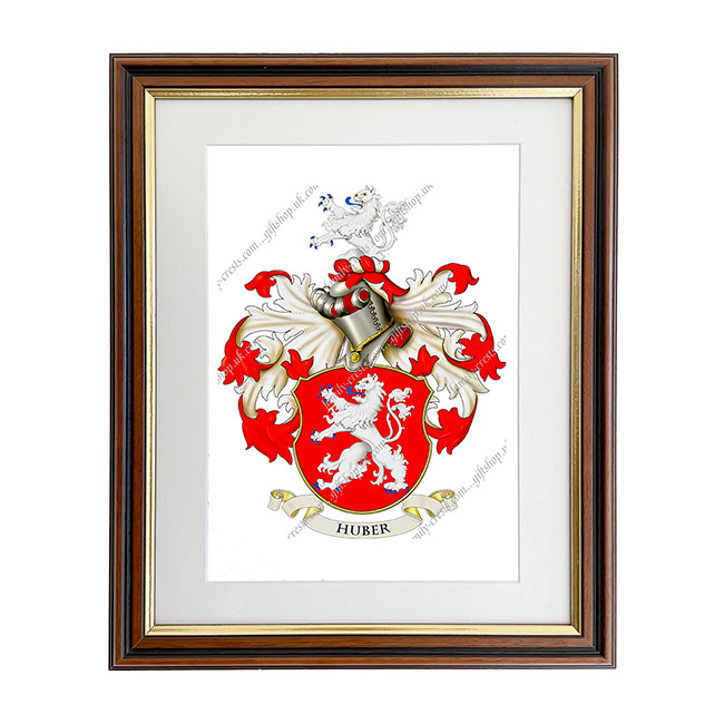 Huber (Swiss) Coat of Arms Framed Print