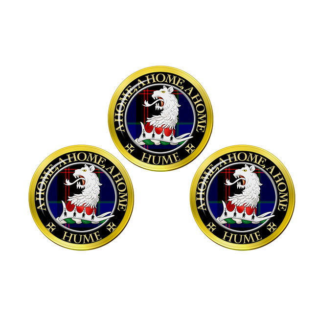 Hume Scottish Clan Crest Golf Ball Markers