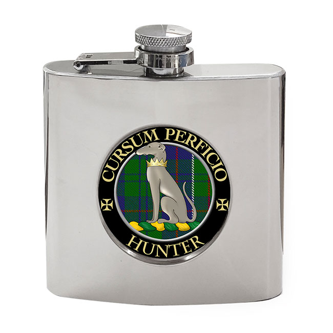 Hunter Scottish Clan Crest Hip Flask