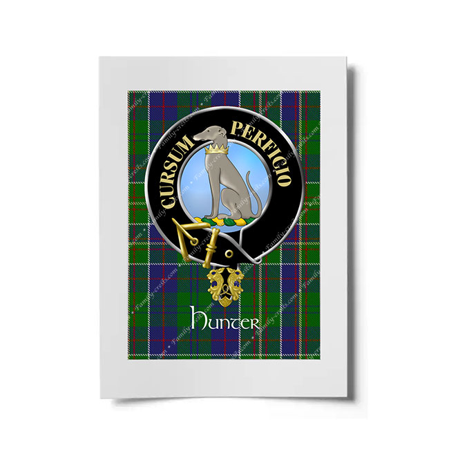 Hunter Scottish Clan Crest Ready to Frame Print