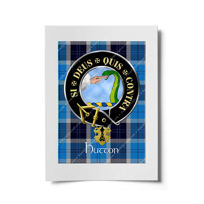 Hutton Scottish Clan Crest Ready to Frame Print