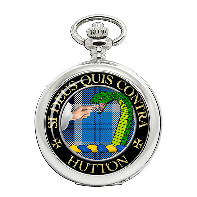 Hutton Scottish Clan Crest Pocket Watch