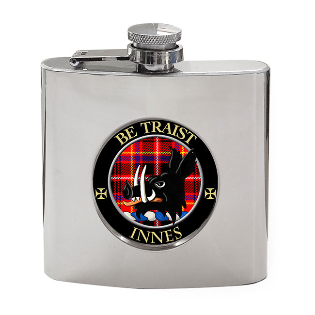 Innes Scottish Clan Crest Hip Flask