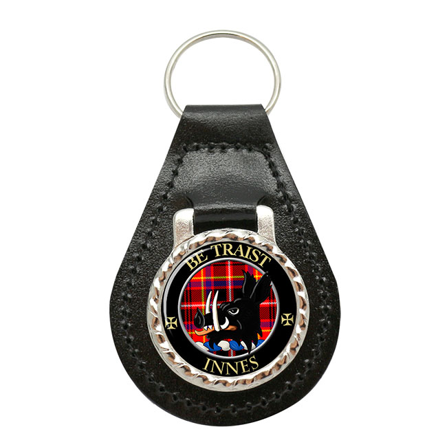 Innes Scottish Clan Crest Leather Key Fob