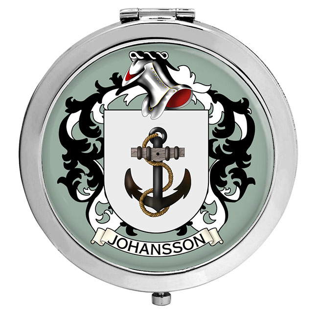 Johansson (Sweden) Coat of Arms Compact Mirror