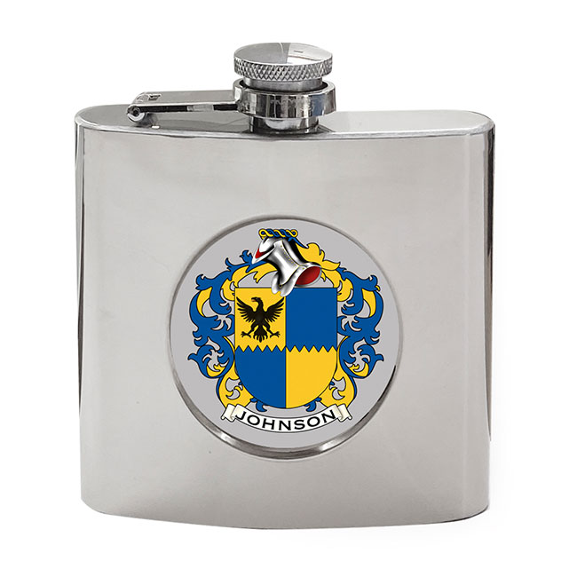 Johnson (England) Coat of Arms Hip Flask
