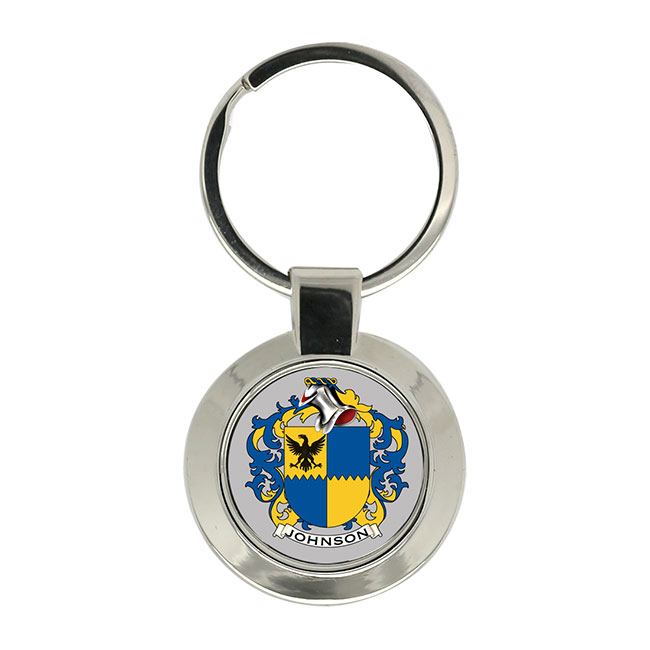 Johnson (England) Coat of Arms Key Ring