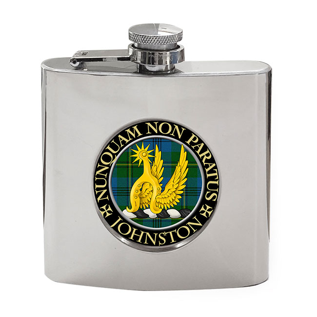 Johnston Scottish Clan Crest Hip Flask