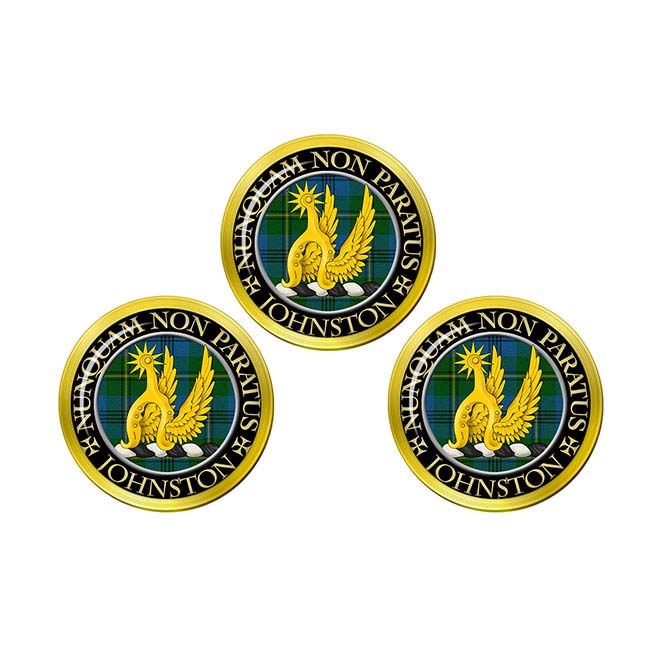 Johnston Scottish Clan Crest Golf Ball Markers