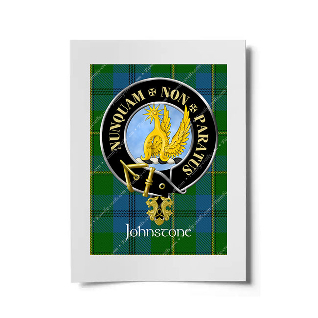 Johnstone Scottish Clan Crest Ready to Frame Print Family Crests