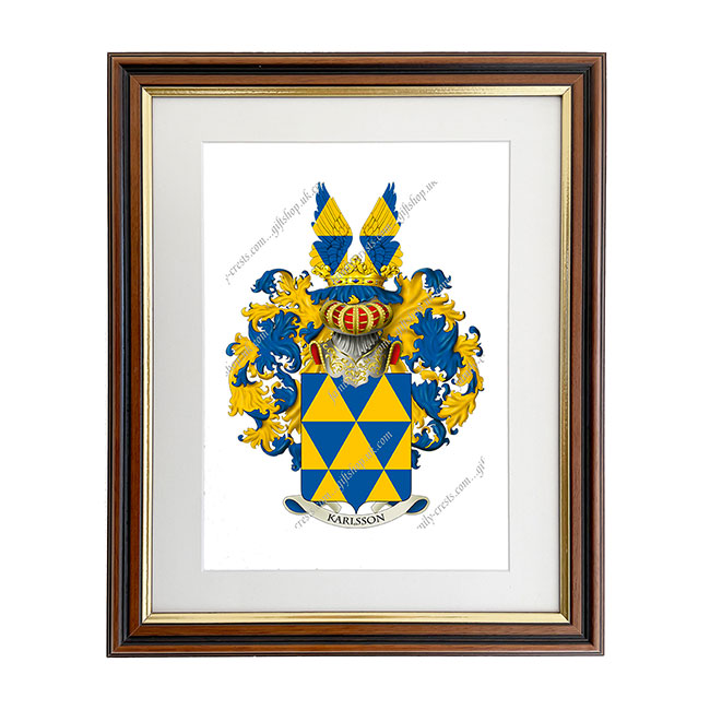 Karlsson (Sweden) Coat of Arms Framed Print