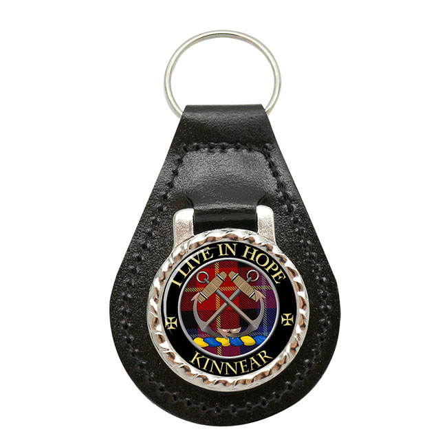 Kinnear Scottish Clan Crest Leather Key Fob
