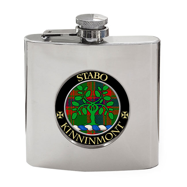 Kinninmont Scottish Clan Crest Hip Flask
