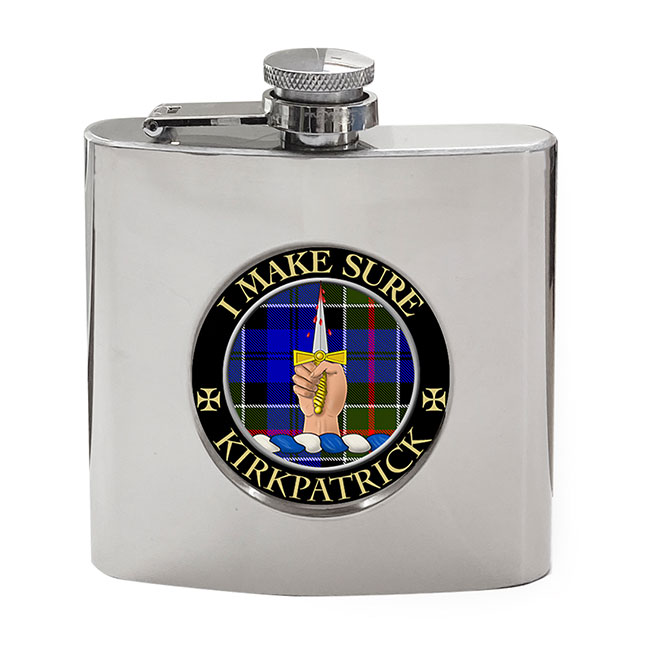 Kirkpatrick Scottish Clan Crest Hip Flask