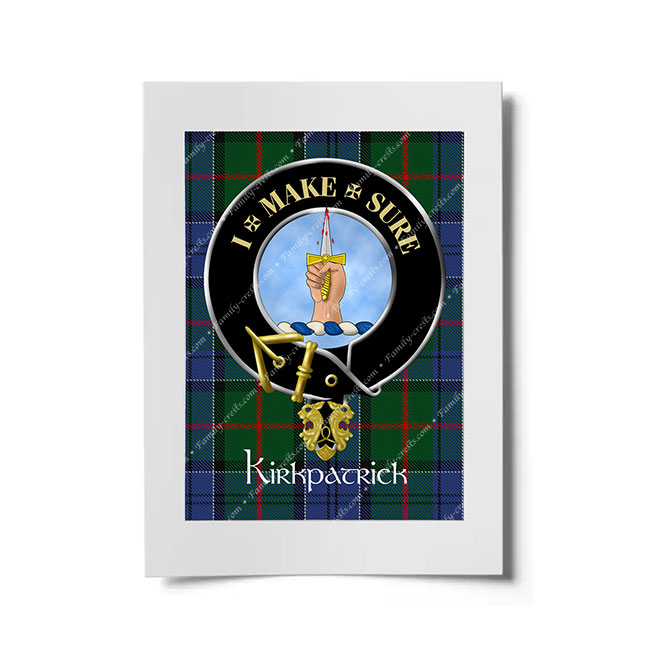 Kirkpatrick Scottish Clan Crest Ready to Frame Print