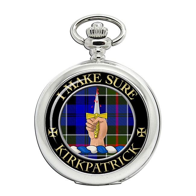 Kirkpatrick Scottish Clan Crest Pocket Watch