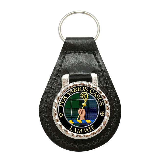 Lammie Scottish Clan Crest Leather Key Fob