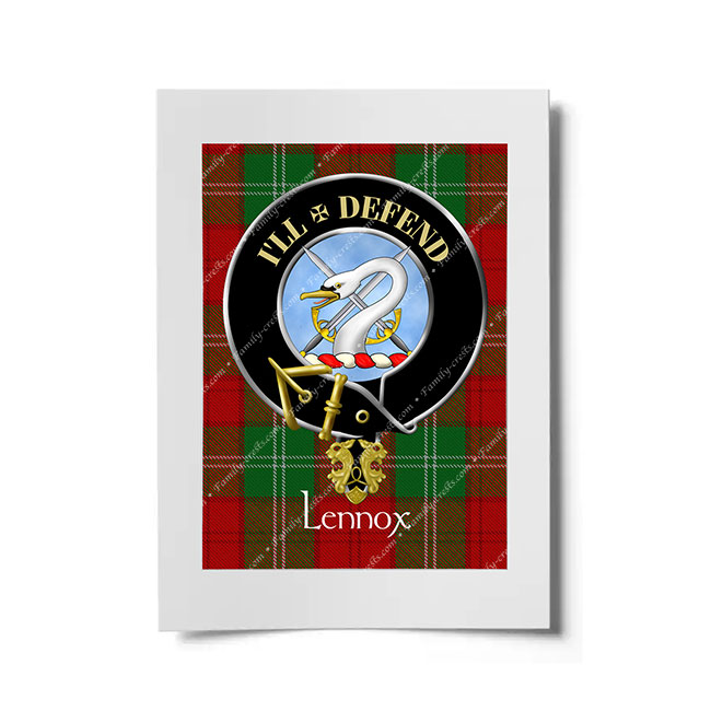 Lennox Scottish Clan Crest Ready to Frame Print