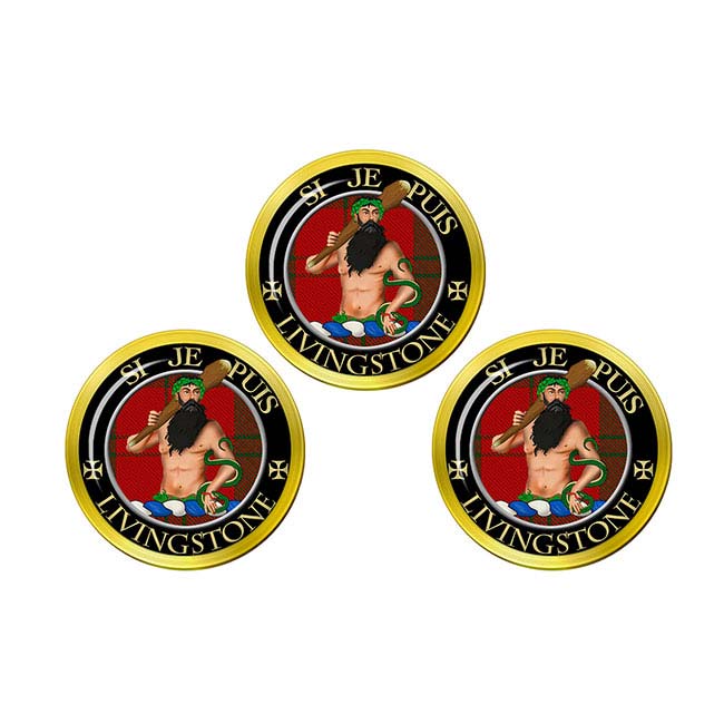 Livingstone Scottish Clan Crest Golf Ball Markers